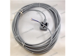 GREY VACUUM CABLE C/W PLUG 0.75MM 2 CORE 10 MTR