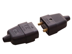 BLACK 2PIN 10AMP RUBBER CONNECTOR PK1