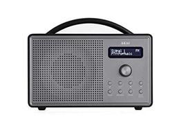 AKAI DAB RADIO & ALARM CLOCK DARK WOOD A61035