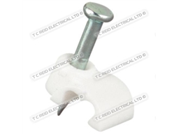 CABLE CLIP FOR FIG8, BELL & SPEAKER WIRE WHITE