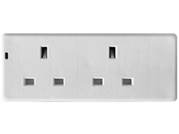 EXTENSION SOCKET 2 GANG 13AMP WHITE