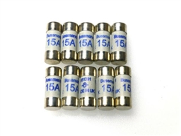 15AMP CARTRIDGE FUSES BS1361 PK10