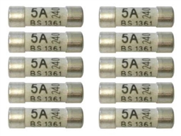 5AMP CARTRIDGE FUSES BS1361 PK10