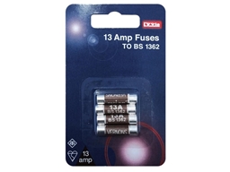 13 AMP PLUG FUSE 4 PER CARD 