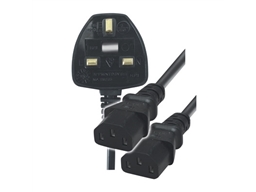 MAINS LEAD 2x10AMP CONNECTOR WITH 13 AMP PLUG