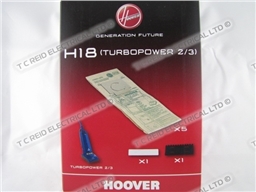 H18/HF VAC BAGS HI-FILTER GENUINE HOOVER TURBO POWER 2 & 3 PK5
