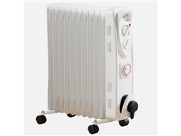 2.5KW OIL FILLED RADIATOR WITH 3 HEAT SETTINGS & 24HR TIMER