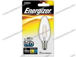 ENERGIZER FILAMENT LED CLEAR CANDLE SES E14 27K WARM WHITE 4W 470LM