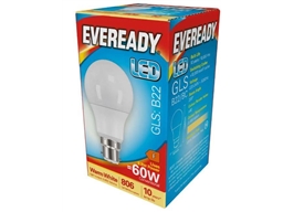 EVEREADY LED GLS BC B22 3K WARM WHITE 8.8W 806LM = 60W PK5