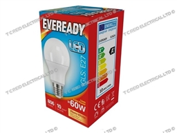 EVEREADY LED GLS ES E27 3K WARM WHITE 9.6W 806LM PK5