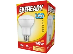 EVEREADY LED SPOT R80 ES E27 3K WARM WHITE 10.5W = 60W 306LM PK5 S13633