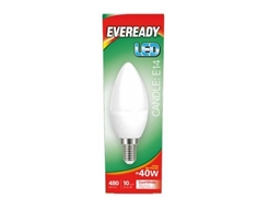 EVEREADY LED CANDLE SES E14 4K COOL WHITE 6W = 40W 480LM PK5 S14325