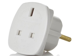 TRAVEL ADAPTOR CONTINENTAL EUROPE ROUND PIN