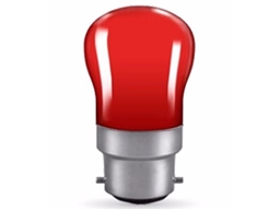 PYGMY LAMP 15W BC B22 RED PK1