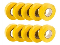 YELLOW PVC INSULATING TAPE 20mx19mm PK10