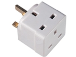 2 WAY ADAPTOR 13AMP NO FUSE PK20