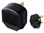 RUBBER BLACK PLUG TOP 13AMP BG PK20