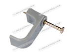 CABLE CLIP 6mm TWIN & EARTH 6242Y FLAT GREY