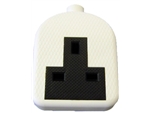 EXTENSION SOCKET 1 GANG RUBBER WHITE PK10