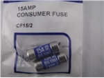 15AMP CARTRIDGE FUSES PK2