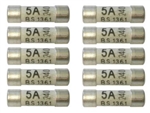 5AMP CARTRIDGE FUSES BS1361 PK10