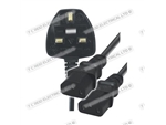 MAINS LEAD 2x10AMP CONNECTOR WITH 13 AMP PLUG