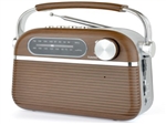 LLOYTRON BLUETOOTH RADIO VINTAGE RECHARGEABLE AM/FM WOOD EFFECT 
