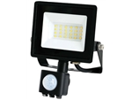 LED 10W PIR FLOODLIGHT FITTING BLACK 65K DAYLIGHT