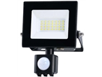 LED 20W PIR FLOODLIGHT FITTING BLACK 65K DAYLIGHT