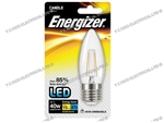 ENERGIZER FILAMENT LED CLEAR CANDLE ES E27 27K WARM WHITE 4W 470LM