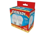 EVEREADY LED GLS BC B22 3K Warm White 8W = 60W 806LM PK2 X 6 S15301