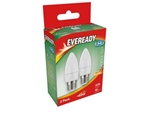 EVEREADY LED CANDLE ES E27 3K Warm White 5W = 40W 470LM PK2 X 6 S15335