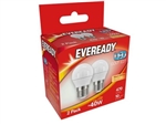 EVEREADY LED GOLF BALL ES E27 3K WARM WHITE 5W = 40W 470LM PK2 X 6 S15333