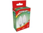 EVEREADY LED CANDLE SES E14 65K DAYLIGHT 5W = 40W 480LM PK2 X 6 S15300