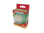 EVEREADY FILAMENT LED CANDLE BC B22 27K WARM WHITE 4W = 40W 470LM PK2 X 6 S17394