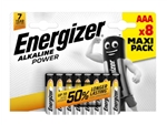 ENERGIZER MAX POWER AAA BATTERY 4 + 4 FREE PK8 x12 CARDS