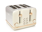 HADEN SALCOMBE 4 SLICE TOASTER CREAM & COPPER 198785