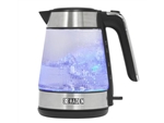HADEN WHITBY KETTLE RIBBED GLASS BLUE LED ILLUMINATION