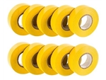 YELLOW PVC INSULATING TAPE 20mx19mm PK10