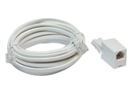 5m ADSL BROADBAND MODEM EXTENSION LEAD & UK ADAPTOR