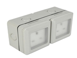 WEATHERPROOF 2 GANG SOCKET IP55